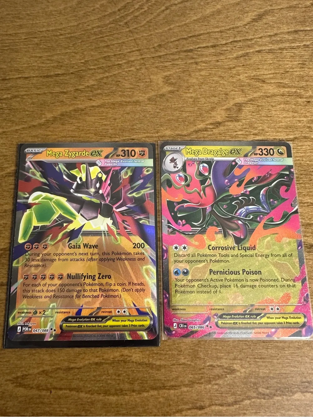 Lot of 2 EX Pokemon Cards - Zygarde and Dragalge